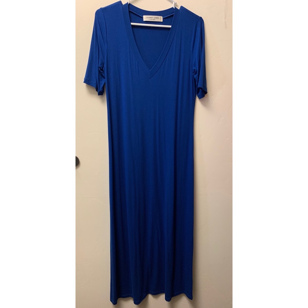 Sonnet James blue dress